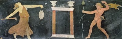 Ménade y sátiro bailando de Roman
